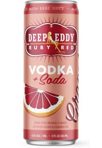 DEEP EDDY RUBY RED VODKA & SODA RTD 355ML;