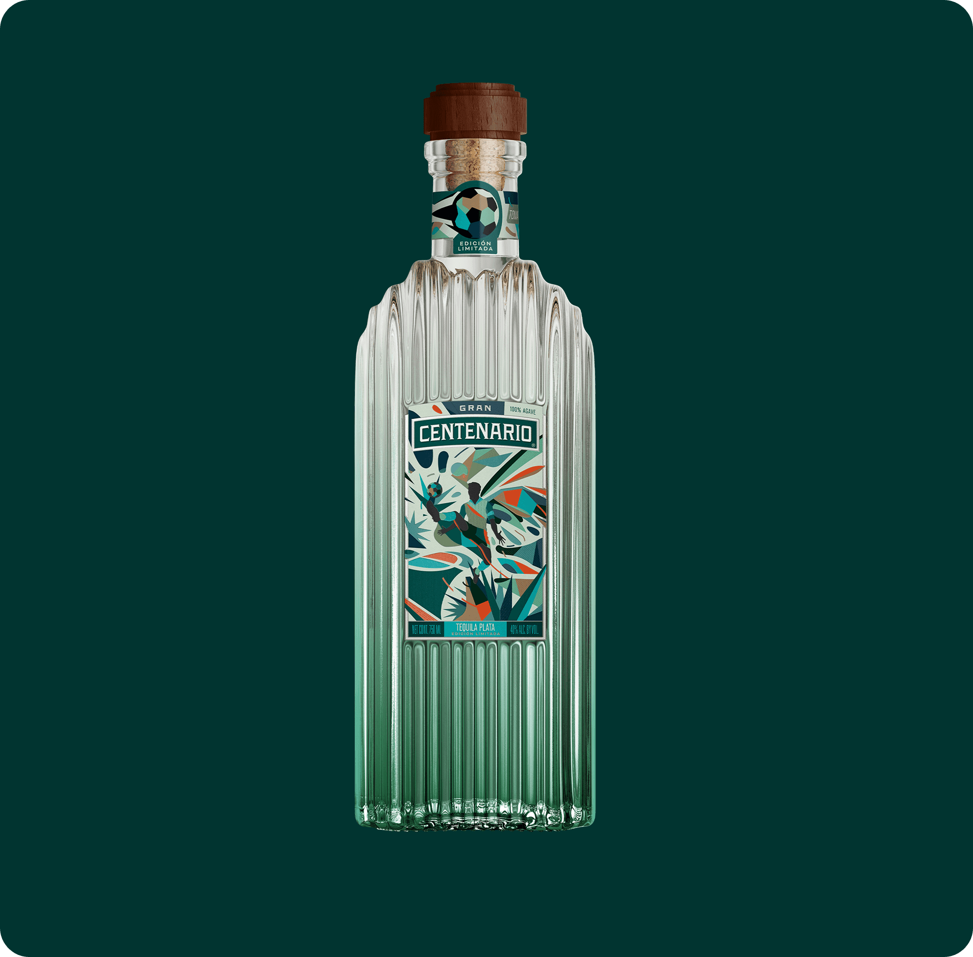 Gran Centenario Tequila Plata Futbol 750ml